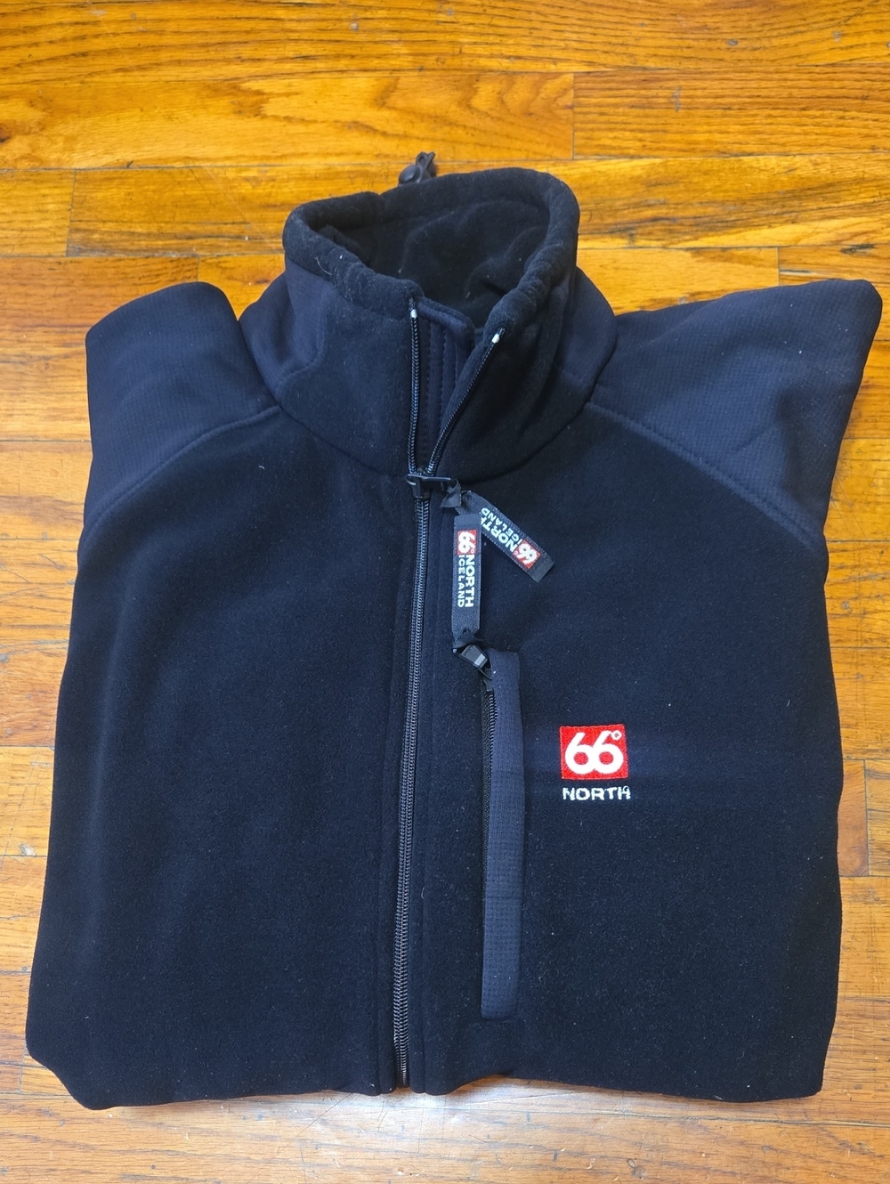 66 North Tindur Technical Polartec Wind Pro Stretch Full Zip Jacket size XL